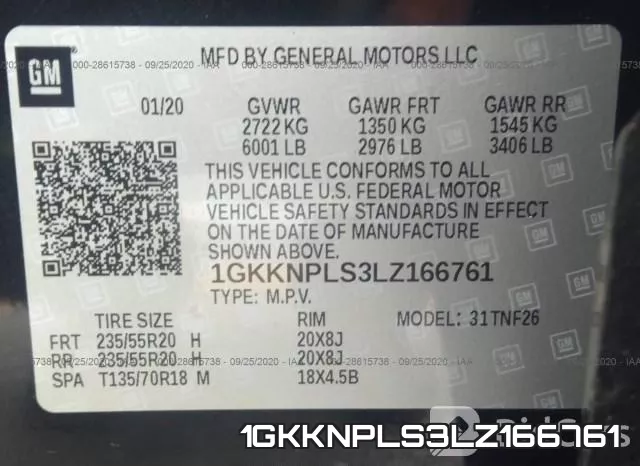 1GKKNPLS3LZ166761 фото 10