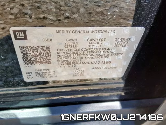 1GNERFKW0JJ274186 фото 2
