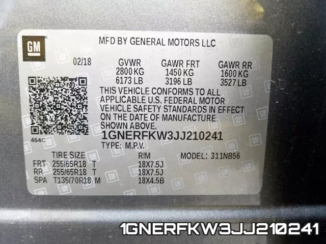 1GNERFKW3JJ210241 фото 2