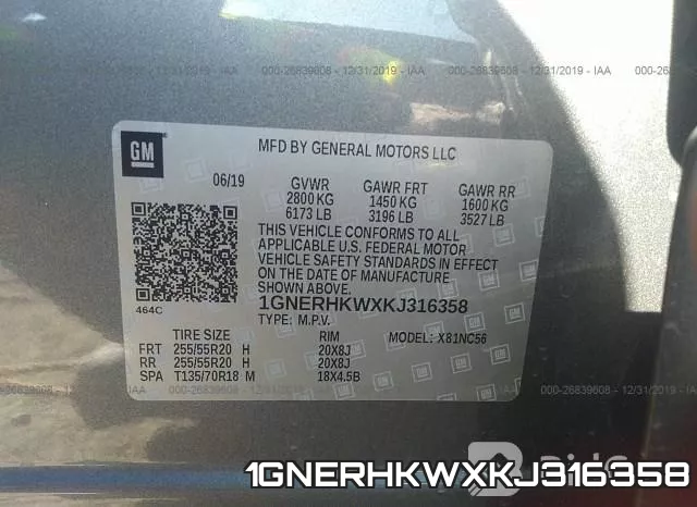 1GNERHKWXKJ316358 фото 10
