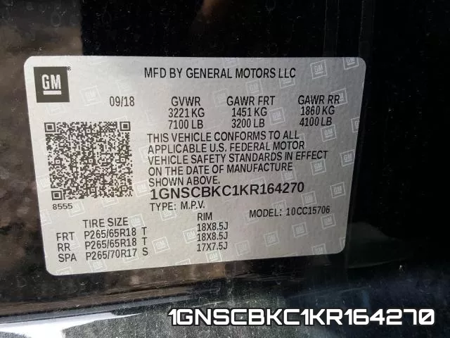 1GNSCBKC1KR164270 фото 2