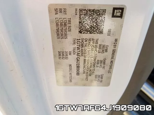1GTW7AFG4J1909080 фото 2