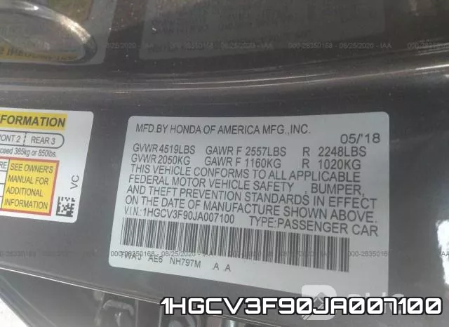 1HGCV3F90JA007100 фото 10