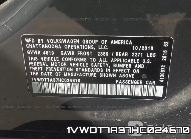 1VWDT7A37HC024670 фото 10