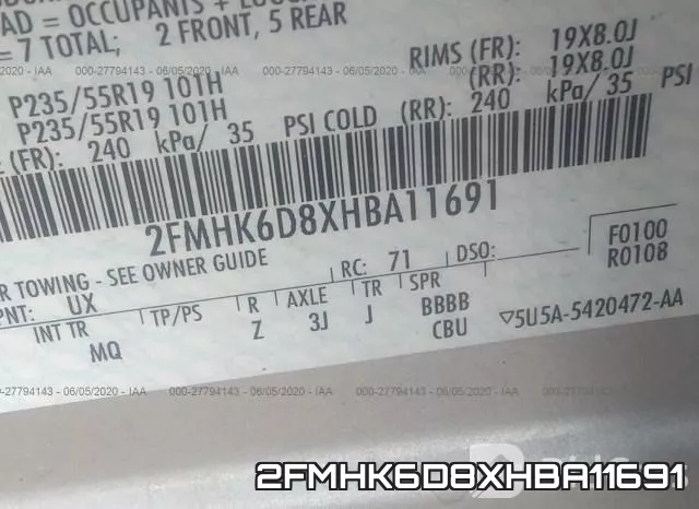 2FMHK6D8XHBA11691 фото 10