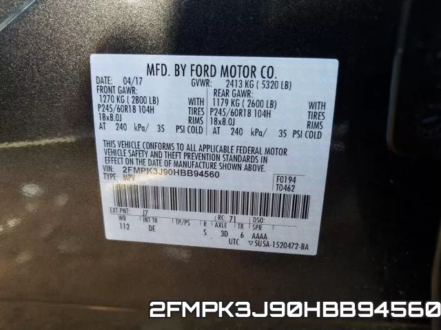 2FMPK3J90HBB94560 фото 2