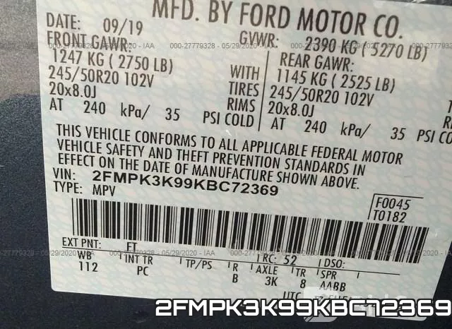 2FMPK3K99KBC72369 фото 10