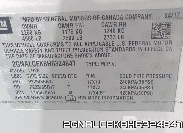 2GNALCEK8H6324847 фото 10