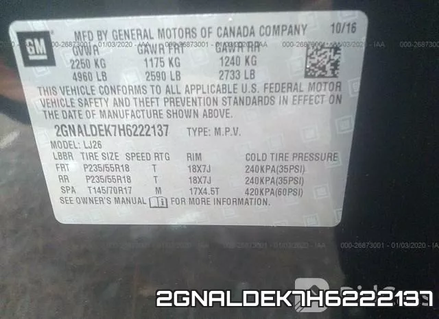 2GNALDEK7H6222137 фото 10