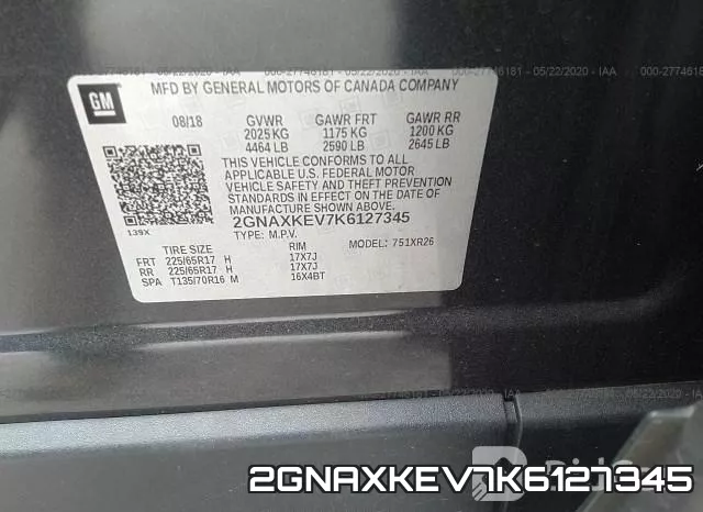2GNAXKEV7K6127345 фото 10