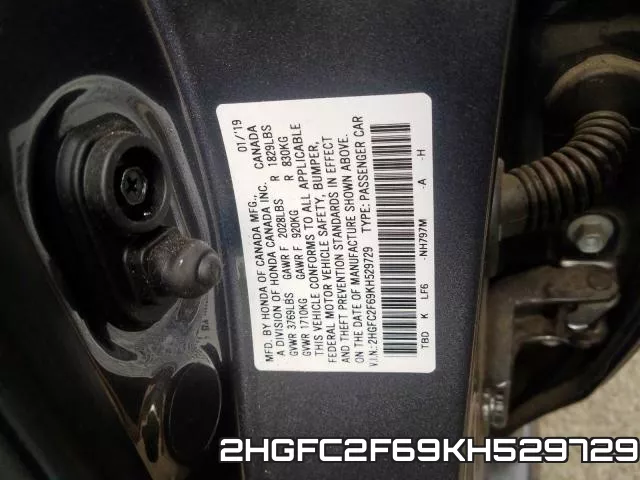 2HGFC2F69KH529729 фото 2