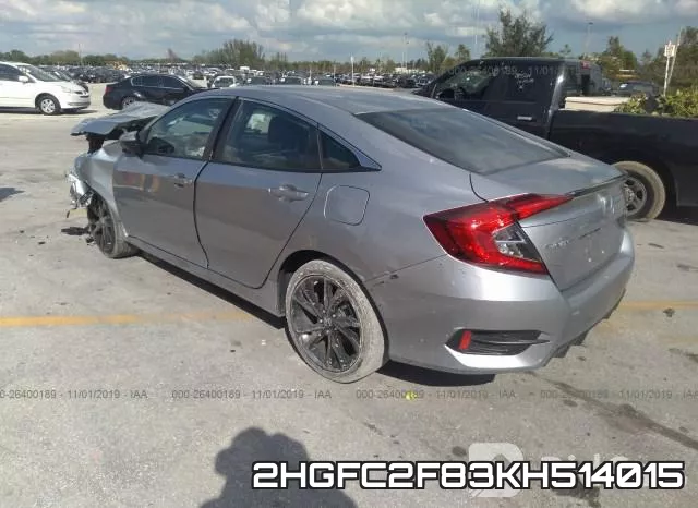 2HGFC2F83KH514015 фото 4