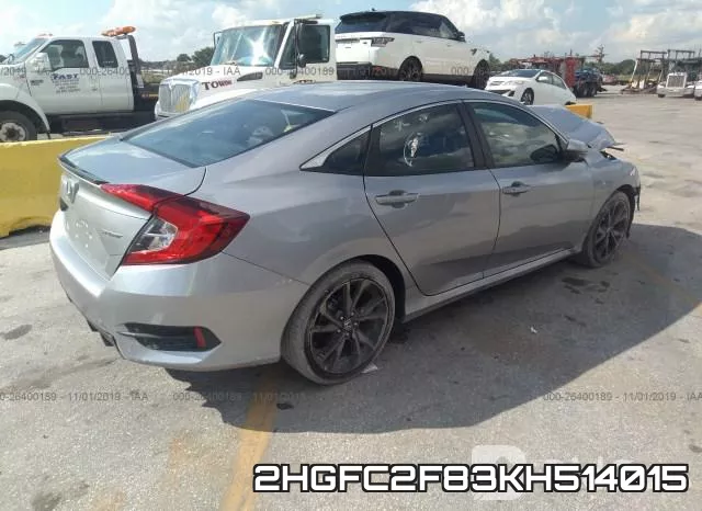 2HGFC2F83KH514015 фото 5
