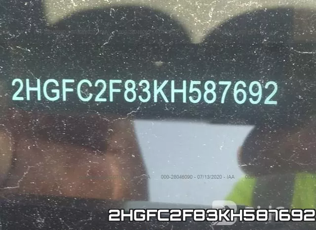 2HGFC2F83KH587692 фото 10