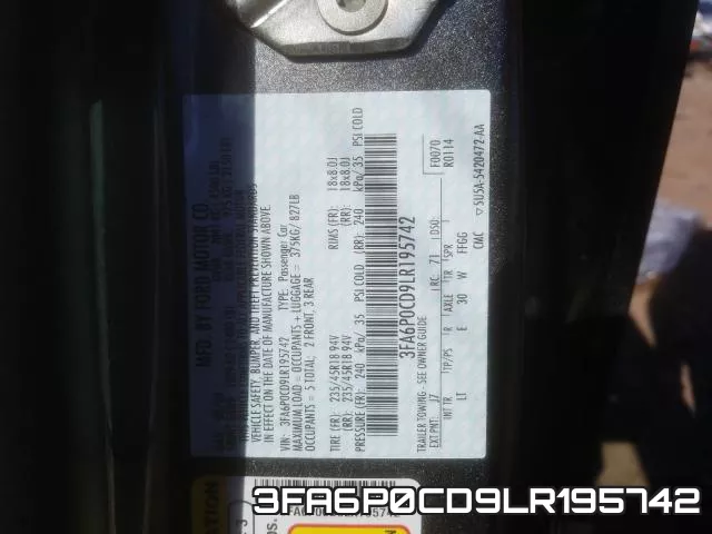 3FA6P0CD9LR195742 фото 2
