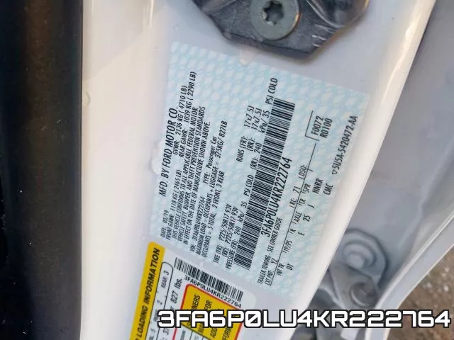 3FA6P0LU4KR222764 фото 2