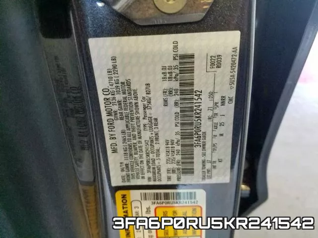 3FA6P0RU5KR241542 фото 2