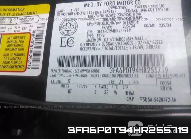 3FA6P0T94HR255719 фото 10