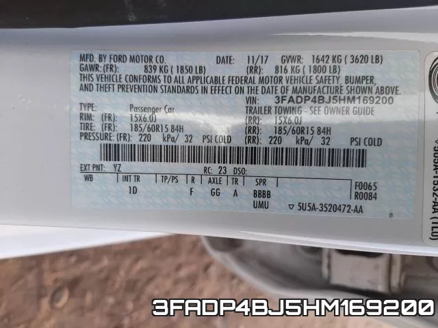 3FADP4BJ5HM169200 фото 2