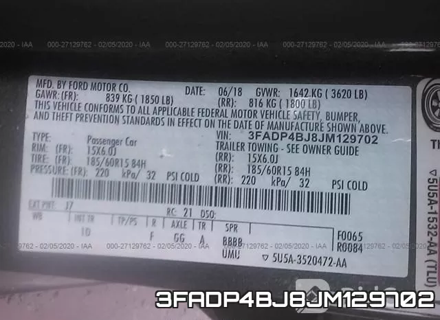 3FADP4BJ8JM129702 фото 10