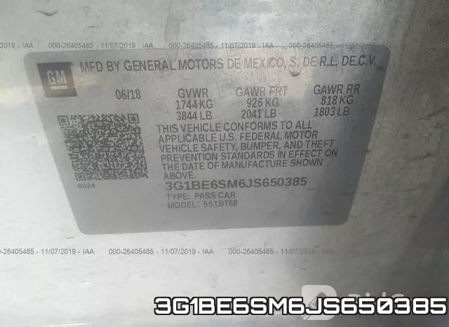 3G1BE6SM6JS650385 фото 10