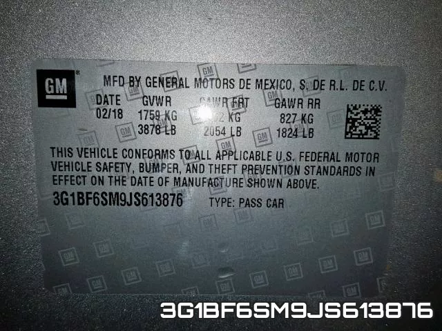 3G1BF6SM9JS613876 фото 2
