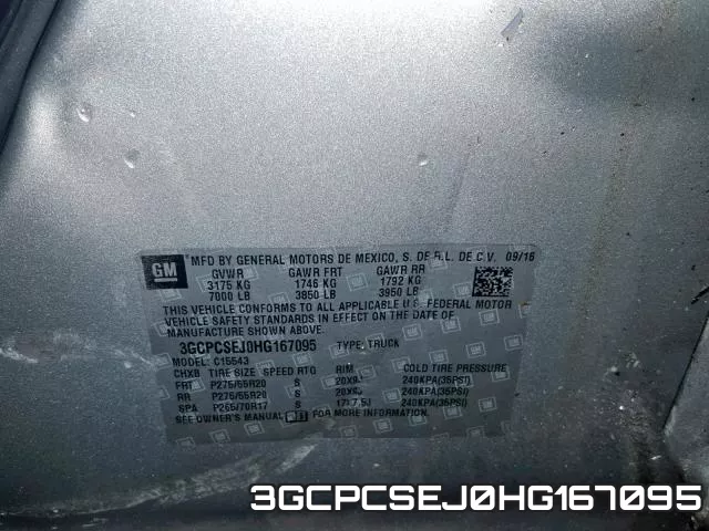 3GCPCSEJ0HG167095 фото 2