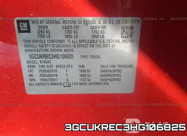 3GCUKREC3HG106825 фото 9