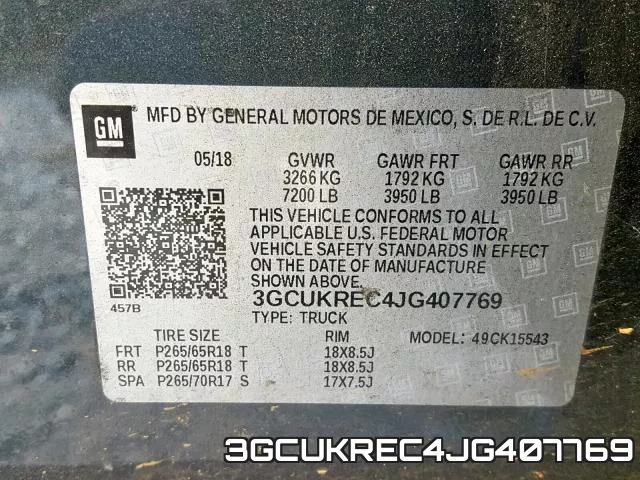 3GCUKREC4JG407769 фото 2