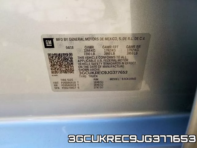 3GCUKREC9JG377653 фото 2