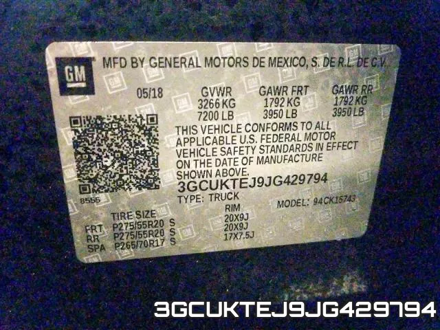 3GCUKTEJ9JG429794 фото 2