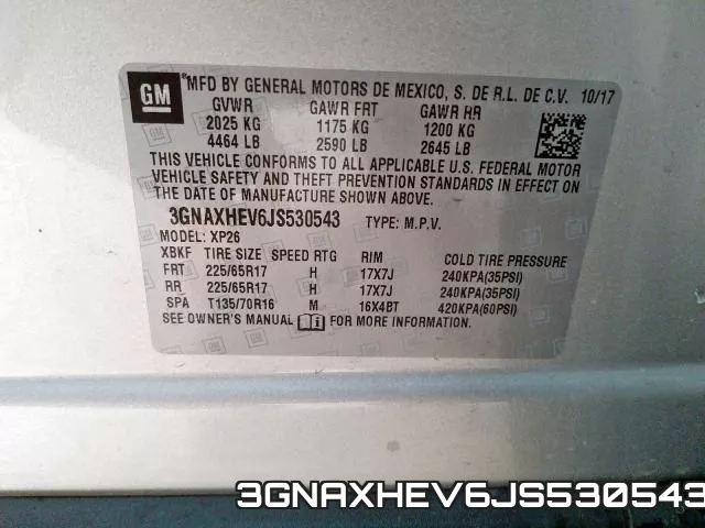 3GNAXHEV6JS530543 фото 2