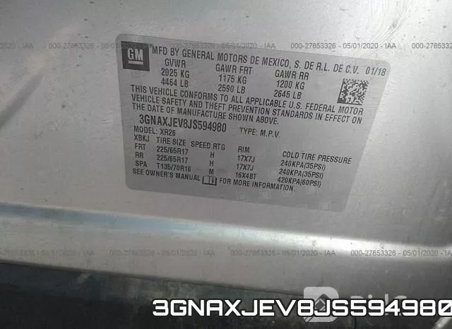 3GNAXJEV8JS594980 фото 10
