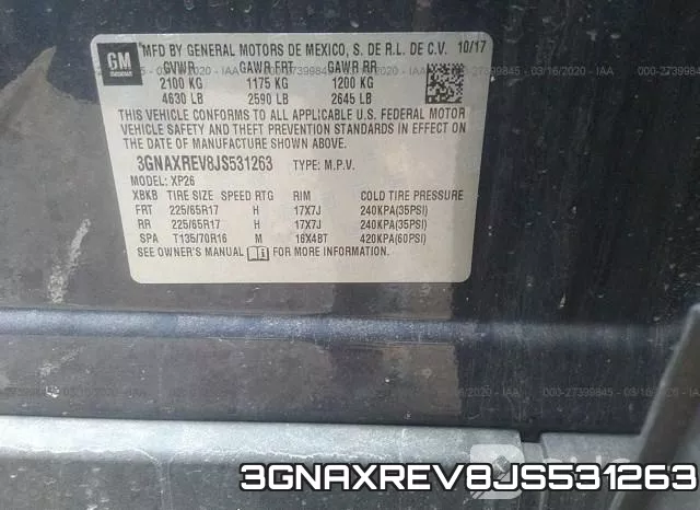 3GNAXREV8JS531263 фото 10