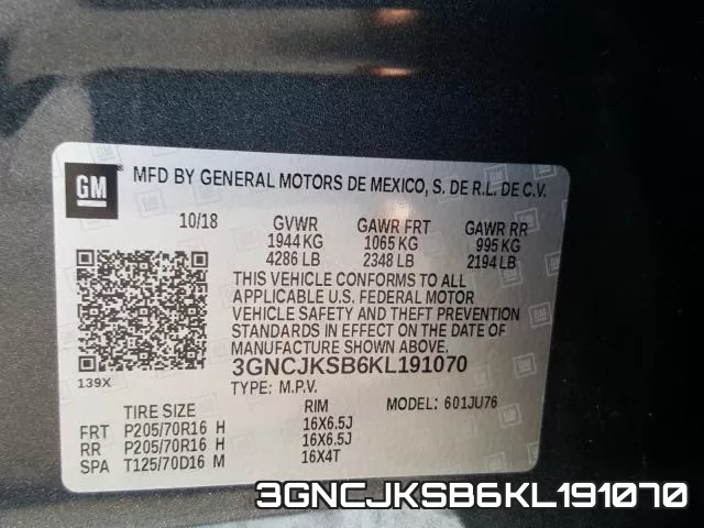 3GNCJKSB6KL191070 фото 2