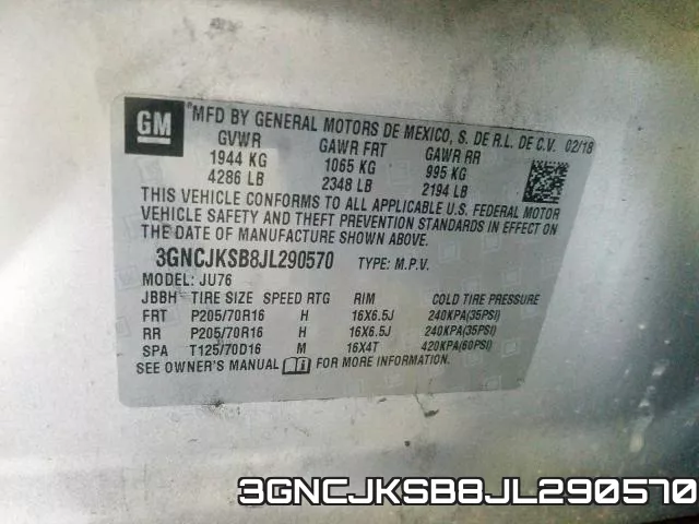 3GNCJKSB8JL290570 фото 2