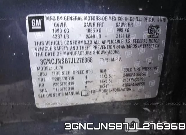 3GNCJNSB7JL276368 фото 10