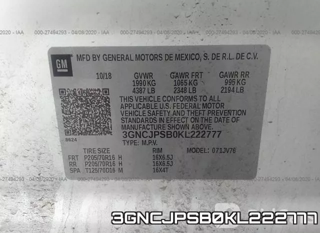 3GNCJPSB0KL222777 фото 10