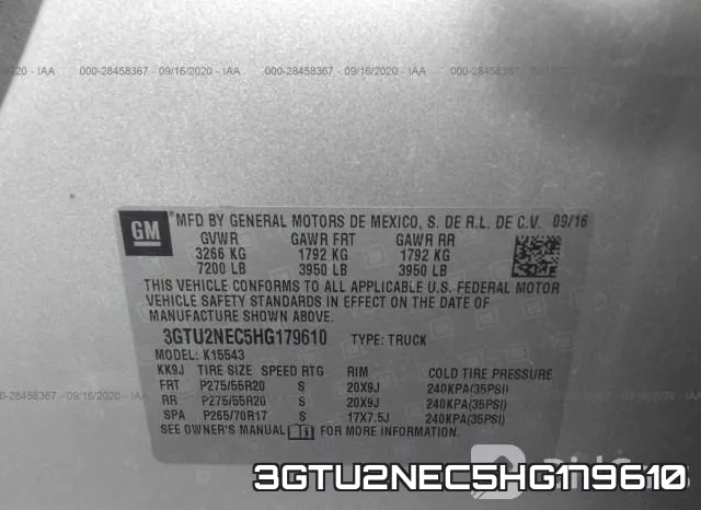 3GTU2NEC5HG179610 фото 10