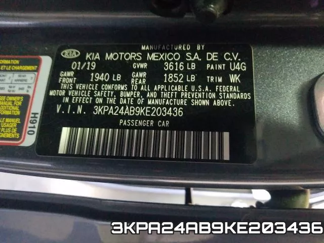 3KPA24AB9KE203436 фото 2