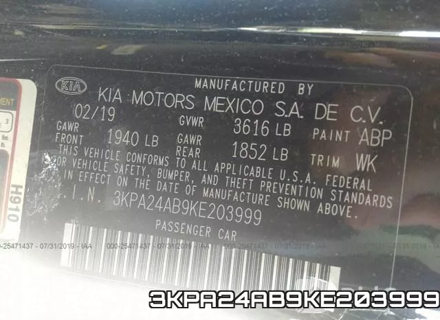 3KPA24AB9KE203999 фото 10
