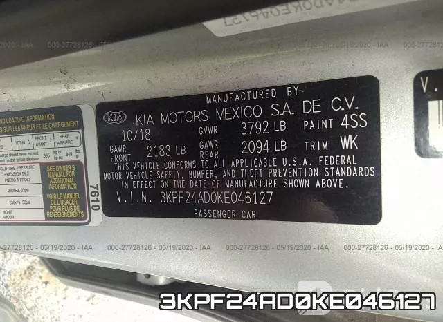 3KPF24AD0KE046127 фото 10