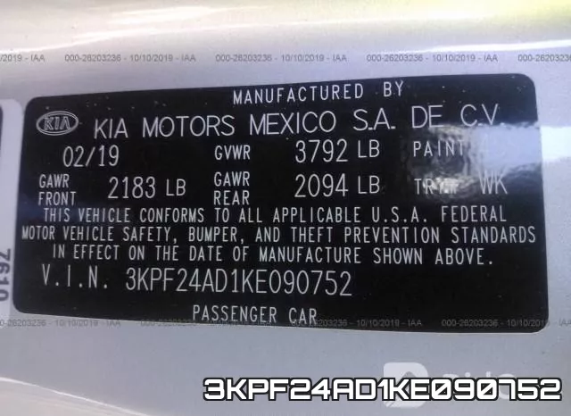 3KPF24AD1KE090752 фото 10