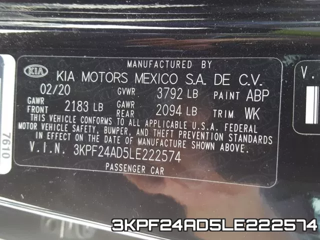 3KPF24AD5LE222574 фото 2