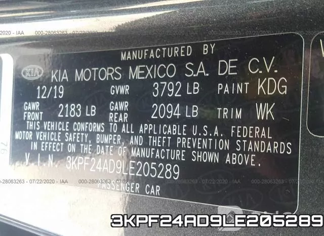 3KPF24AD9LE205289 фото 10