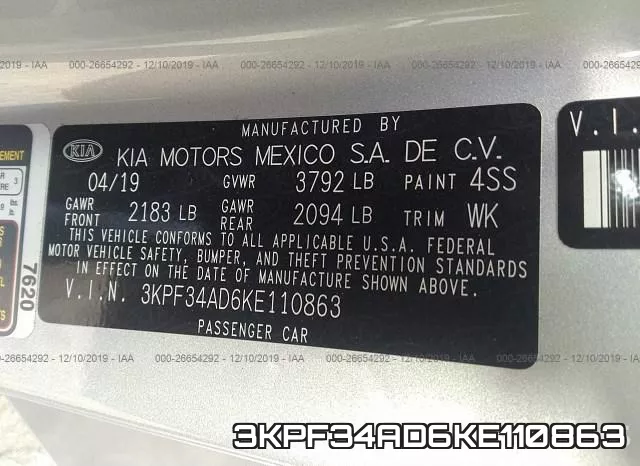 3KPF34AD6KE110863 фото 10