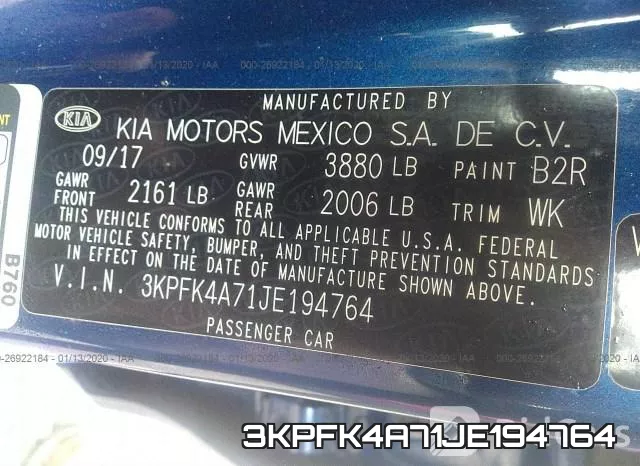 3KPFK4A71JE194764 фото 10
