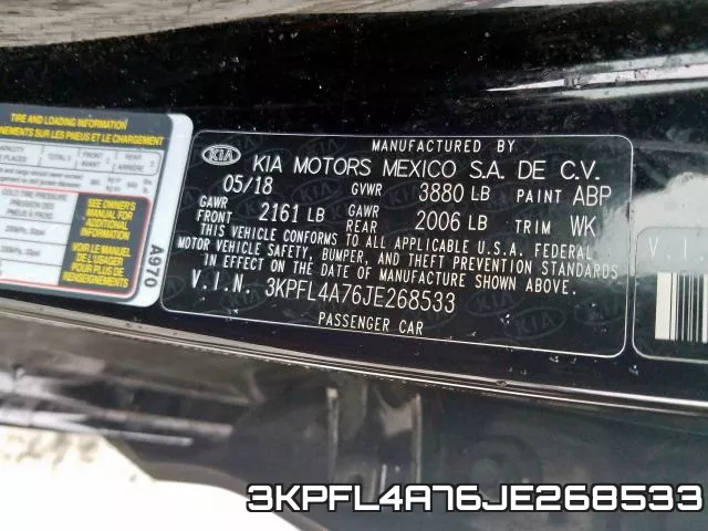 3KPFL4A76JE268533 фото 2
