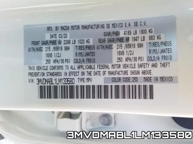 3MVDMABL1LM133580 фото 2