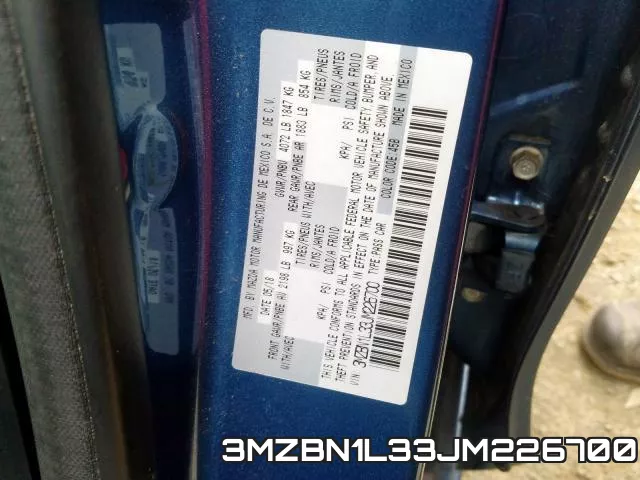 3MZBN1L33JM226700 фото 2